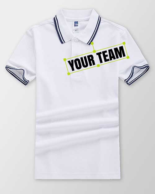 間色領珠地Polo Shirt (180g)