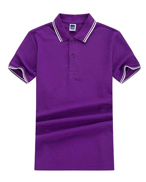 間色領珠地Polo Shirt